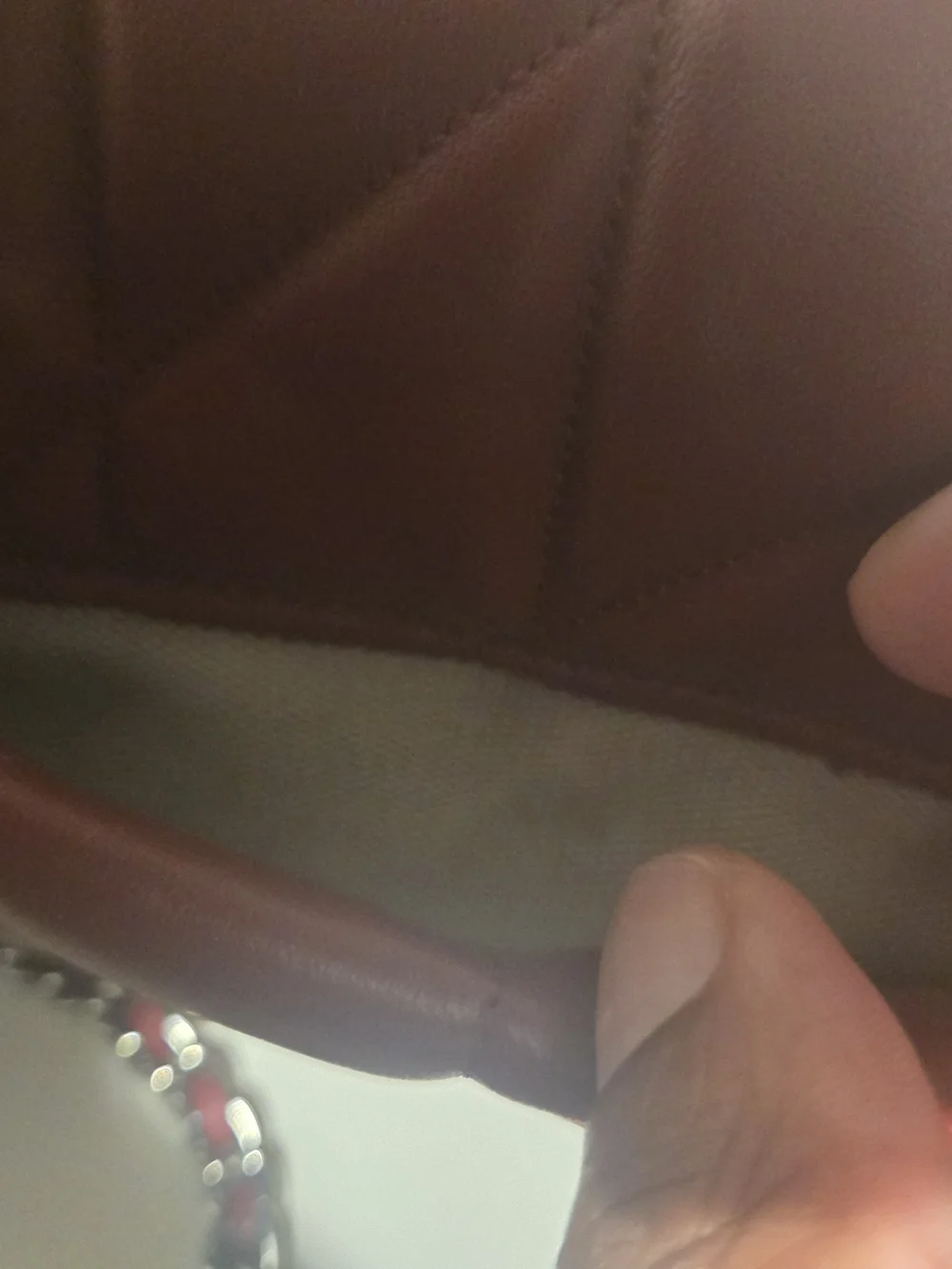Coach burgundy quilted